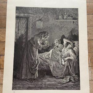 Gustave Dore, Antique Print,  Wood Engraving